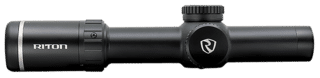 Riton Optics 7 Primal LPVO 1-8x28mm Riflescope features an illuminated MOA reticle and throw lever
